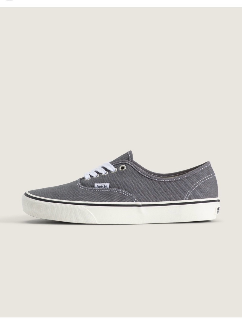 Vans Heritage Authentic Grey Canvas Sneaker White Sidewall Womens Sz 6 Mens 4.5